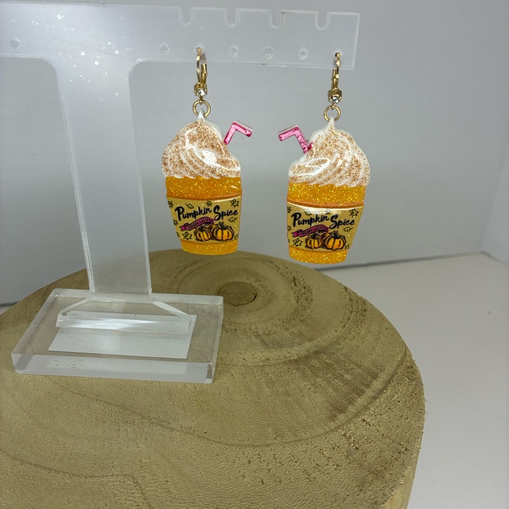 Betsey Johnson Glitter Pumpkin Spice Earrings - Fall Earrings